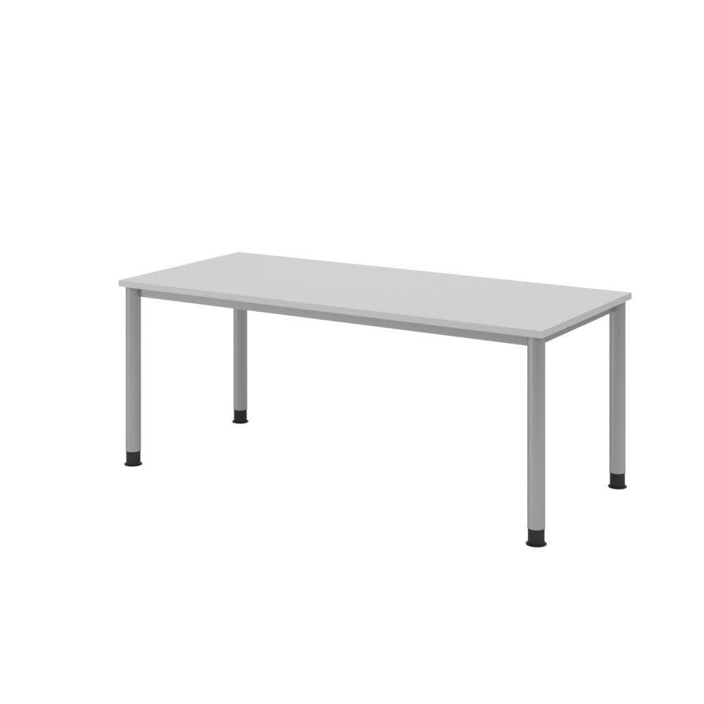 Produktabbildung Nr. 1: Hammerbacher Manuell höhenverstellbarer Schreibtisch Akzent, 4-Fuss Gestell, BxT 1.800 x 1.000 mm, grau