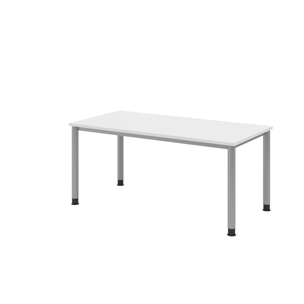 Produktabbildung Nr. 1: Hammerbacher Manuell höhenverstellbarer Schreibtisch Akzent, 4-Fuss Gestell, BxT 1.600 x 800 mm, weiss