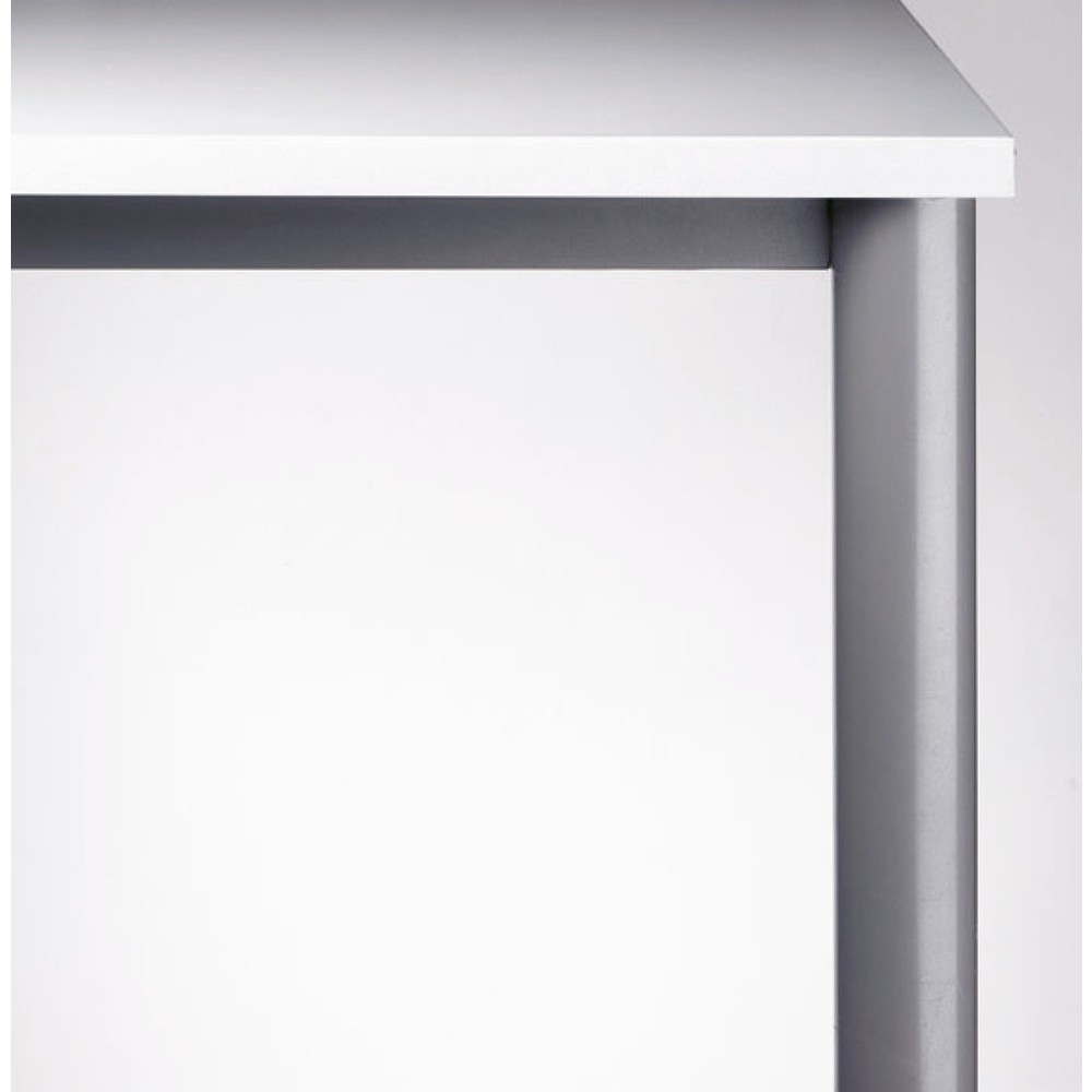 Produktabbildung Nr. 2: Hammerbacher Manuell höhenverstellbarer Schreibtisch Akzent, 4-Fuss Gestell, BxT 1.600 x 800 mm, weiss