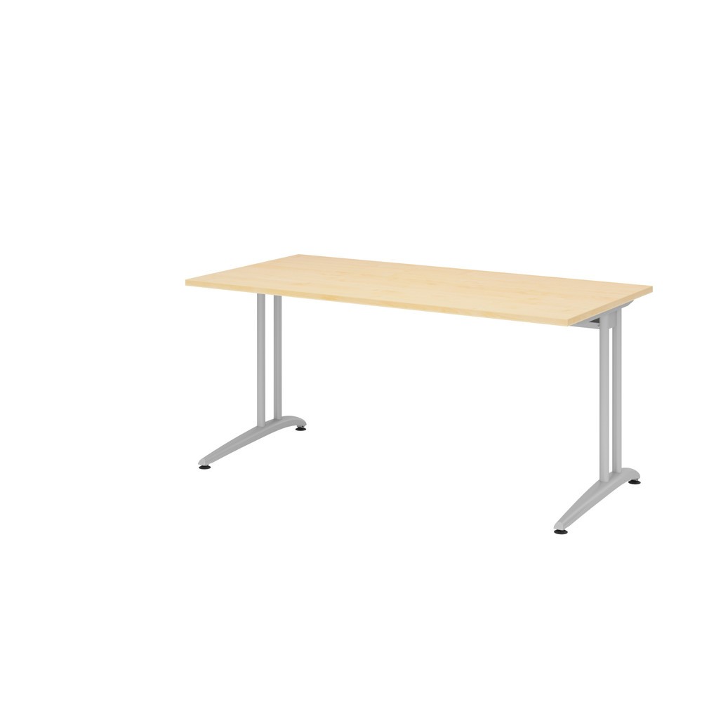 Produktabbildung Nr. 1: Hammerbacher Büro-Schreibtisch Akzent, C-Fuss Gestell,Hx BxT 740 x 1.600 x 800 mm, Ahorn