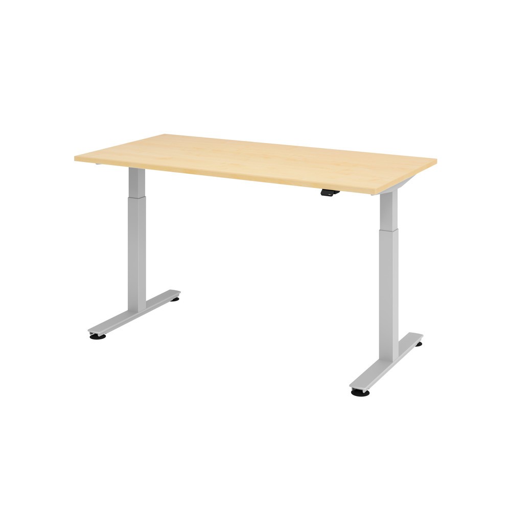Produktabbildung Nr. 1: Hammerbacher Elektrisch höhenverstellbarer Schreibtisch, T-Fuss, BxT 1.600 x 800 mm, Ahorn