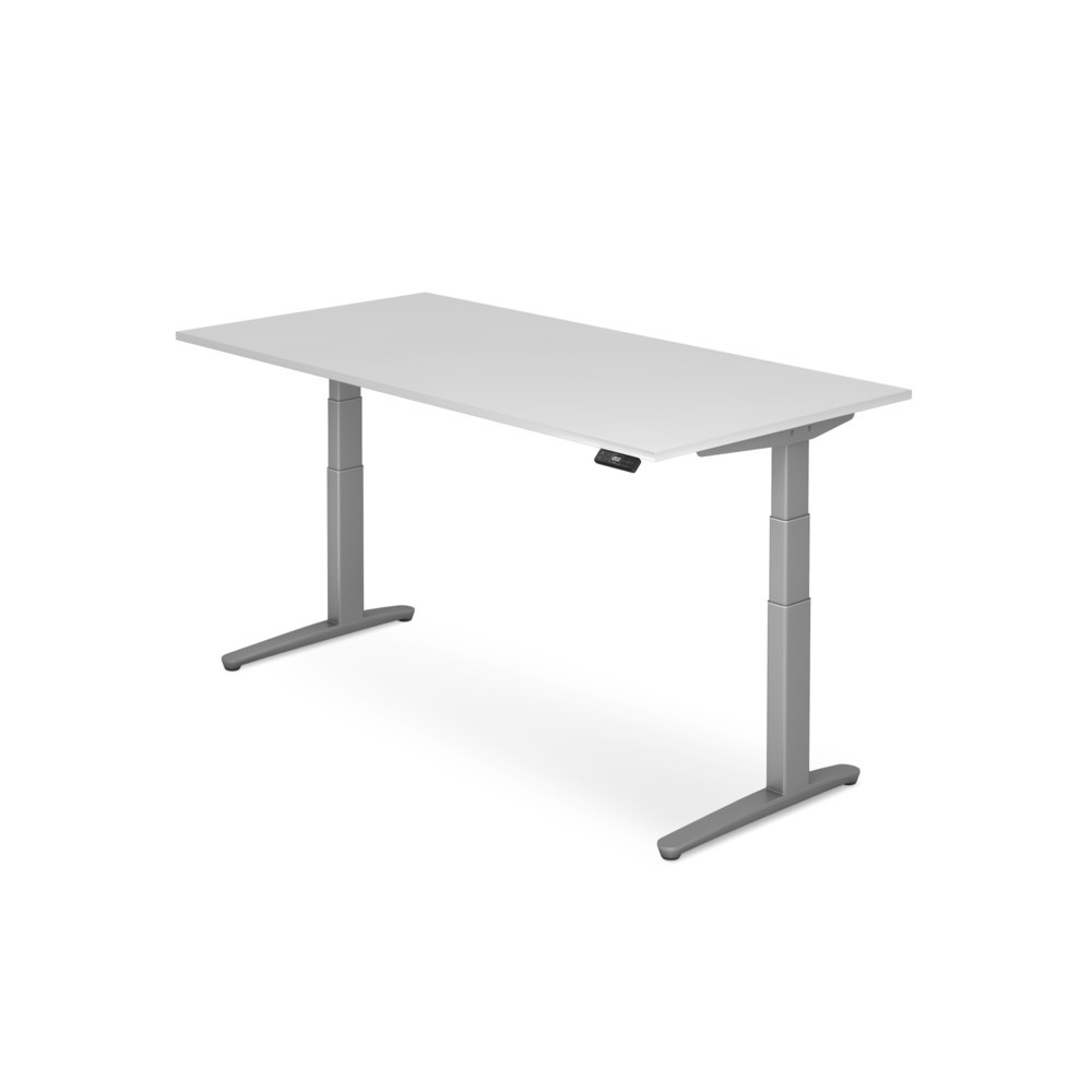Produktabbildung Nr. 1: Hammerbacher Elektrisch höhenverstellbarer Schreibtisch, mit Memoryschalter, C-Fuss, BxT 1.600 x 800 mm, weiss