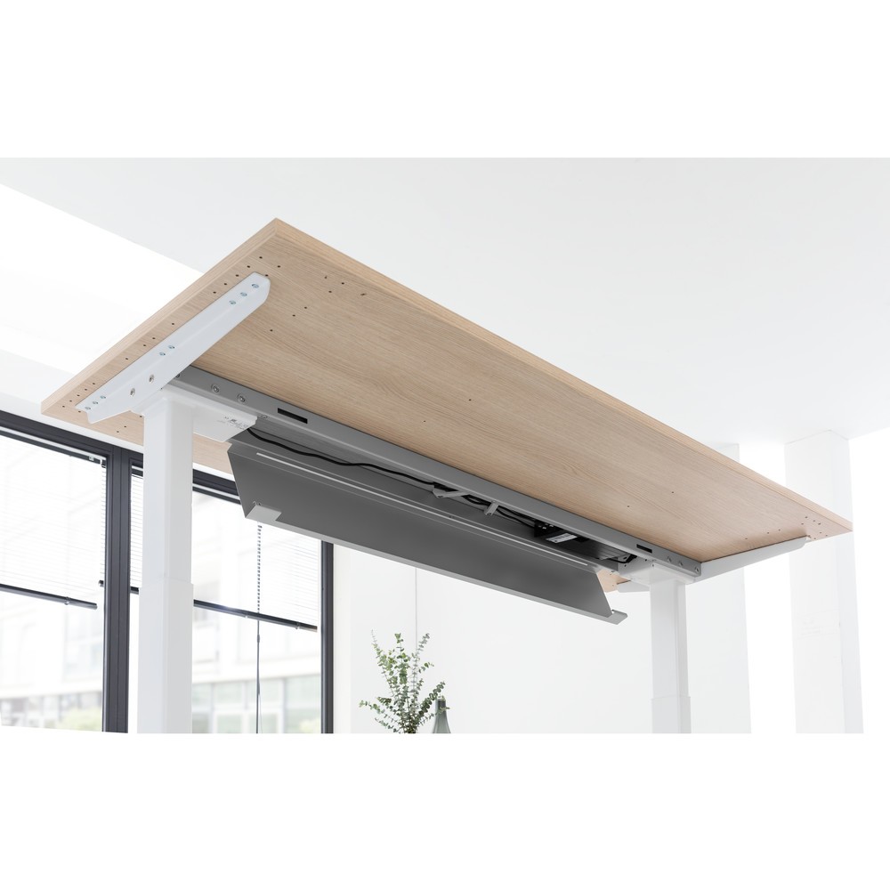 Produktabbildung Nr. 3: Hammerbacher Elektrisch höhenverstellbarer Schreibtisch, mit Memoryschalter, C-Fuss, BxT 1.600 x 800 mm, grau