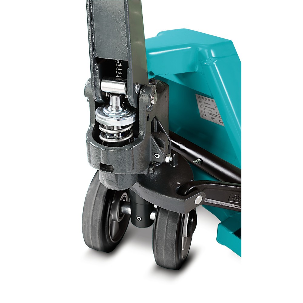 Produktabbildung Nr. 7: B-Ware Handhubwagen Ameise® PTM 2.5, Tragkraft 2.500 kg, Gabellänge 1.150 mm, Vollgummi/Polyurethan, Tandemrollen (CH)