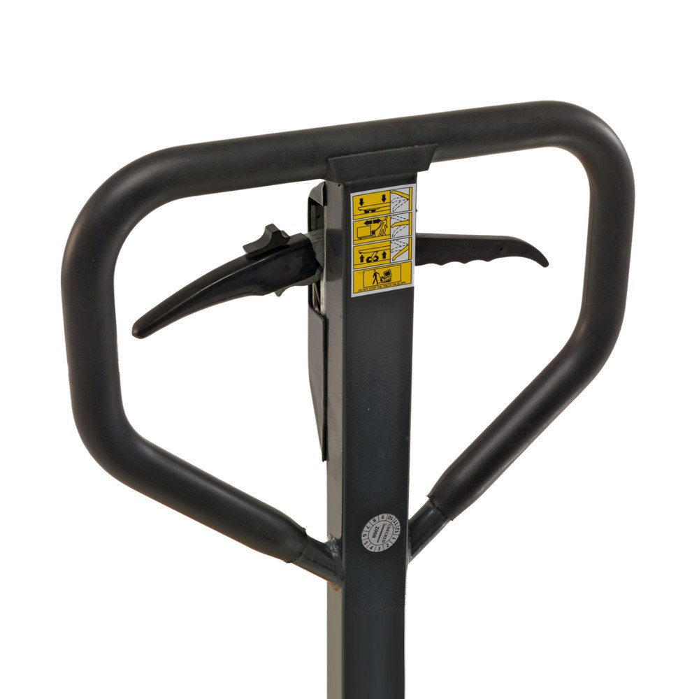 Produktabbildung Nr. 2: Handhubwagen Ameise® PTM 2.5 mit Handbremse, Tragfähigkeit 2.500 kg, Gabellänge 1.150 mm, Vollgummi/Polyurethan, Tandemrollen