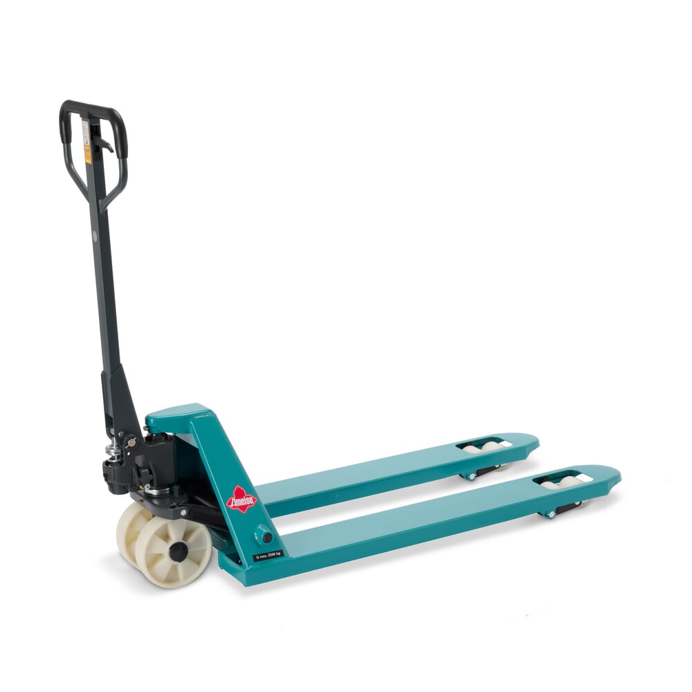 Produktabbildung: Handhubwagen Ameise® PTM 2.5, Tragfähigkeit 2.500 kg, Gabellänge 1.150 mm, Nylon, Tandemrollen