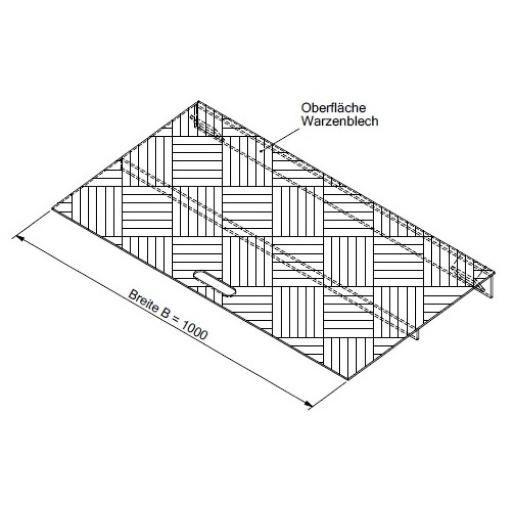Produktabbildung Nr. 2: Hayon à cale en aluminium, capacité de charge de 300 kg, différence de hauteur possible de 70 à 120 mm