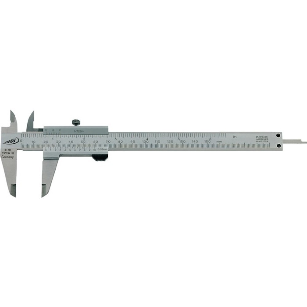 Illustration du produit: HELIOS PREISSER Taschenmessschieber DIN 862, mit Feststellschraube, 150 mm, eckig