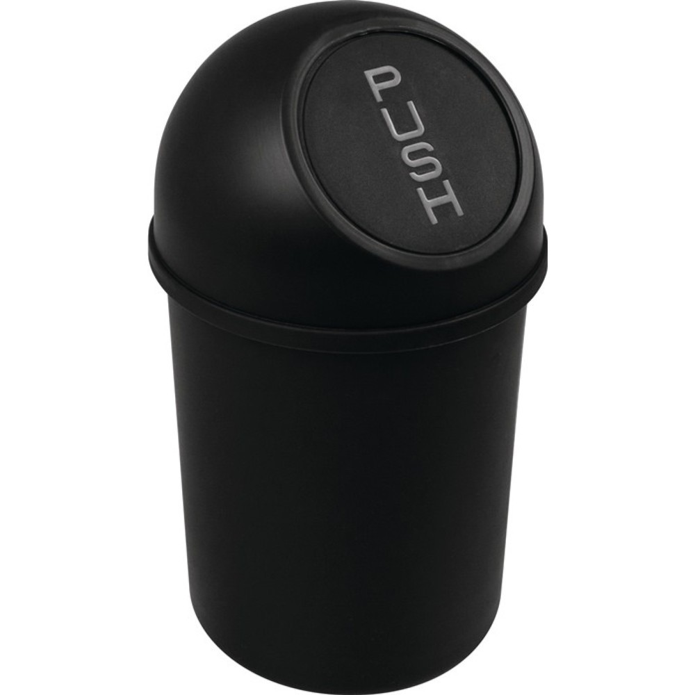 Produktabbildung: helit Abfallbehälter, 6 l schwarz, H375xØ214mm