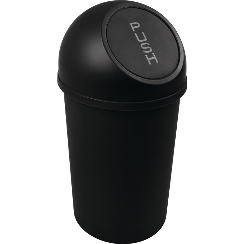 Produktabbildung: helit Abfallbehälter, 13 l schwarz, H490xØ253mm