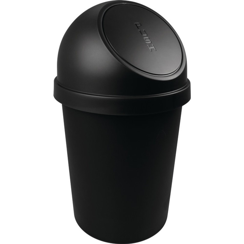 Illustration du produit: helit Abfallbehälter, 45 l schwarz, H700xØ403mm