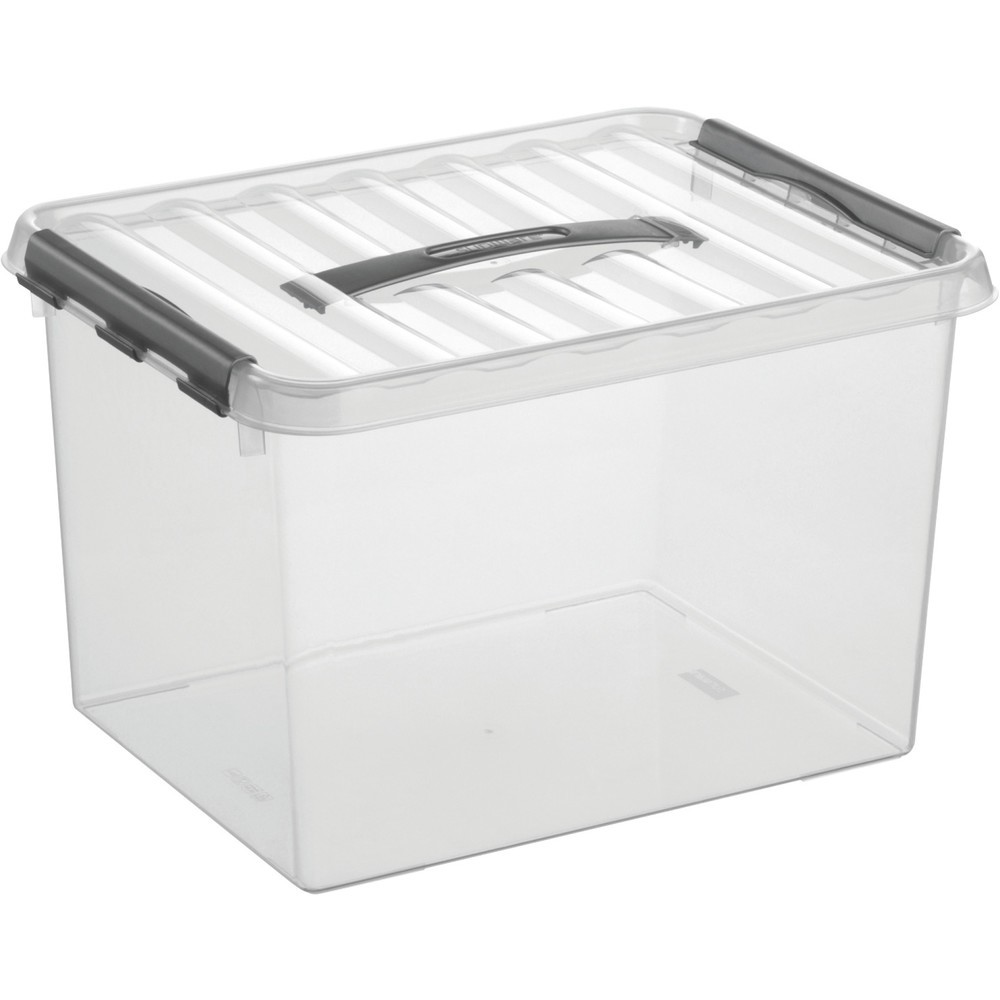 Produktabbildung Nr. 1: helit Aufbewahrungsbox "the q-line", mit Deckel u. Tragegriff