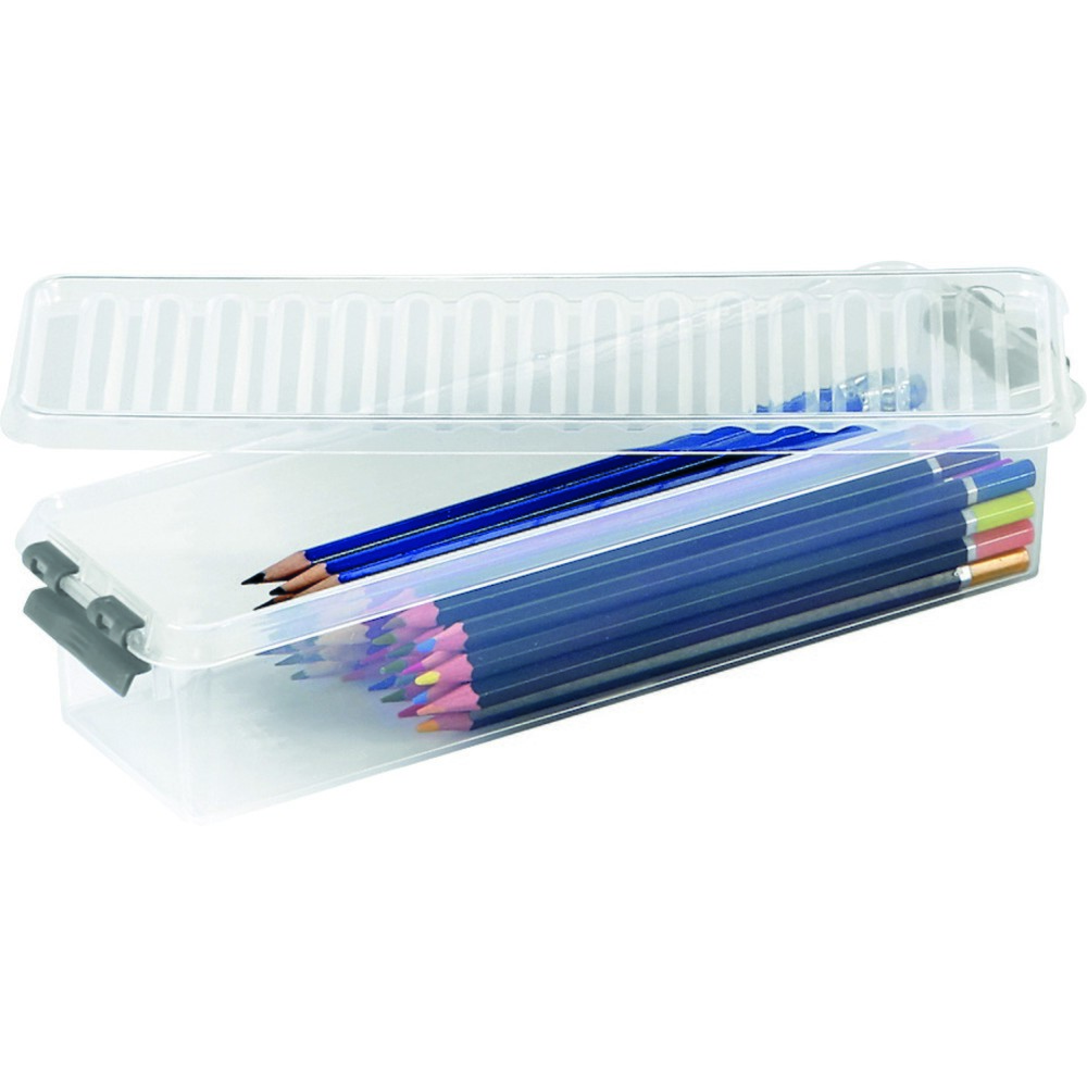 Produktabbildung Nr. 2: helit Aufbewahrungsbox "the q-line", mit Deckel, 0,9 Liter, transparent