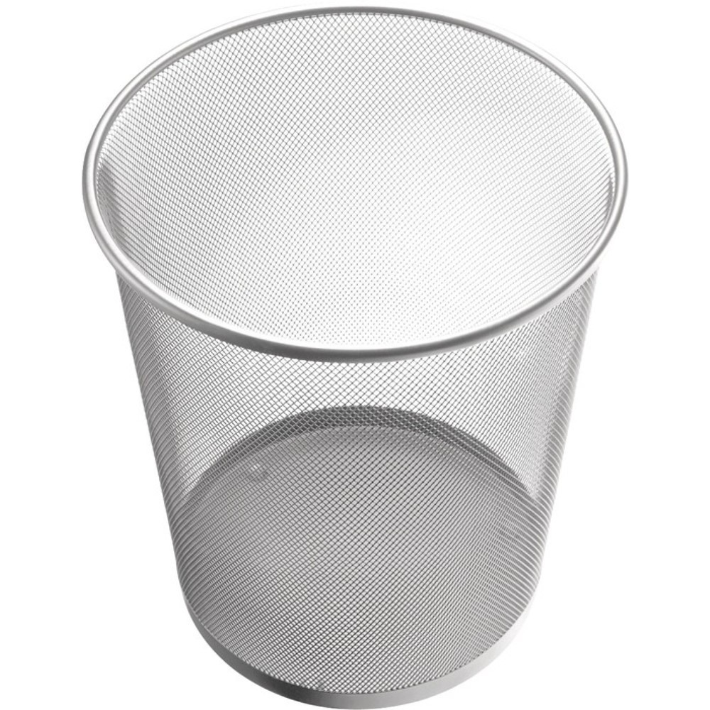 Illustration du produit: helit Papierkorb, Stahl, 23 l H350xØ295 mm mit Lochdekor, silber