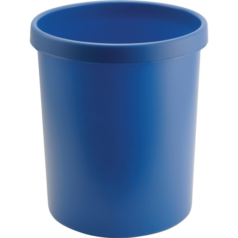 Illustration du produit: helit Papierkorb, Kunststoff, 30 l H405xØ350 mm mit Griffrand, blau