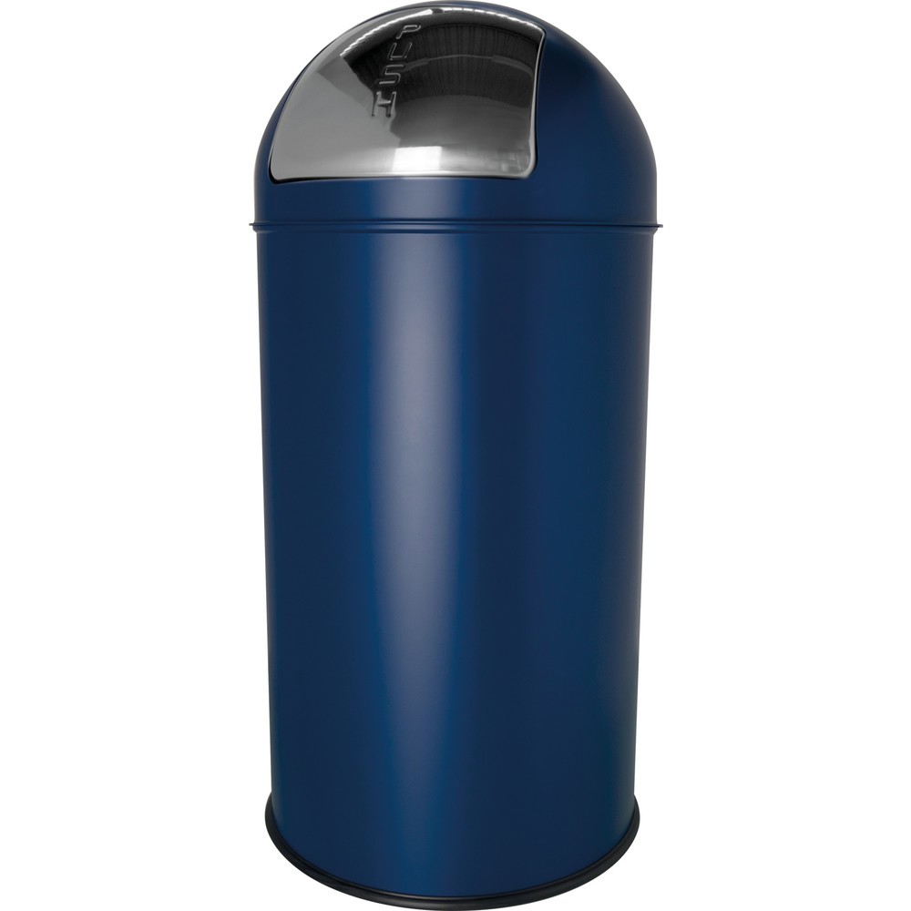 Produktabbildung Nr. 1: helit Push-Abfallbehälter "the dome", 30 Liter, blau