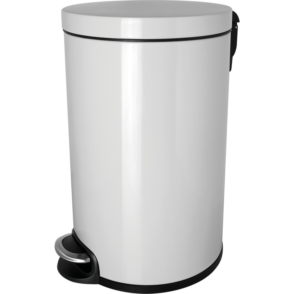 Produktabbildung Nr. 1: helit Tret-Abfallbehälter "the silent“, 12 Liter, weiss
