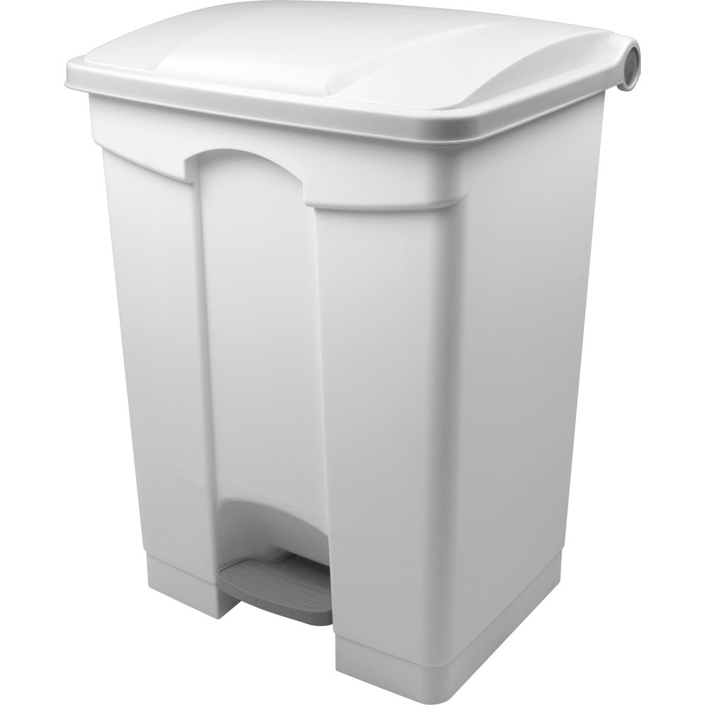 Produktabbildung Nr. 1: helit Tret-Abfallbehälter "the step“, 70 Liter, weiss