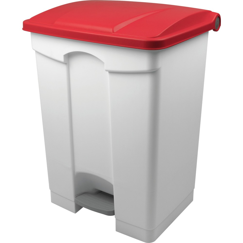 Produktabbildung Nr. 1: helit Tret-Abfallbehälter "the step“, 70 Liter, rot