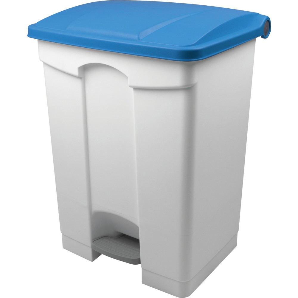 Produktabbildung Nr. 1: helit Tret-Abfallbehälter "the step“, 70 Liter, blau