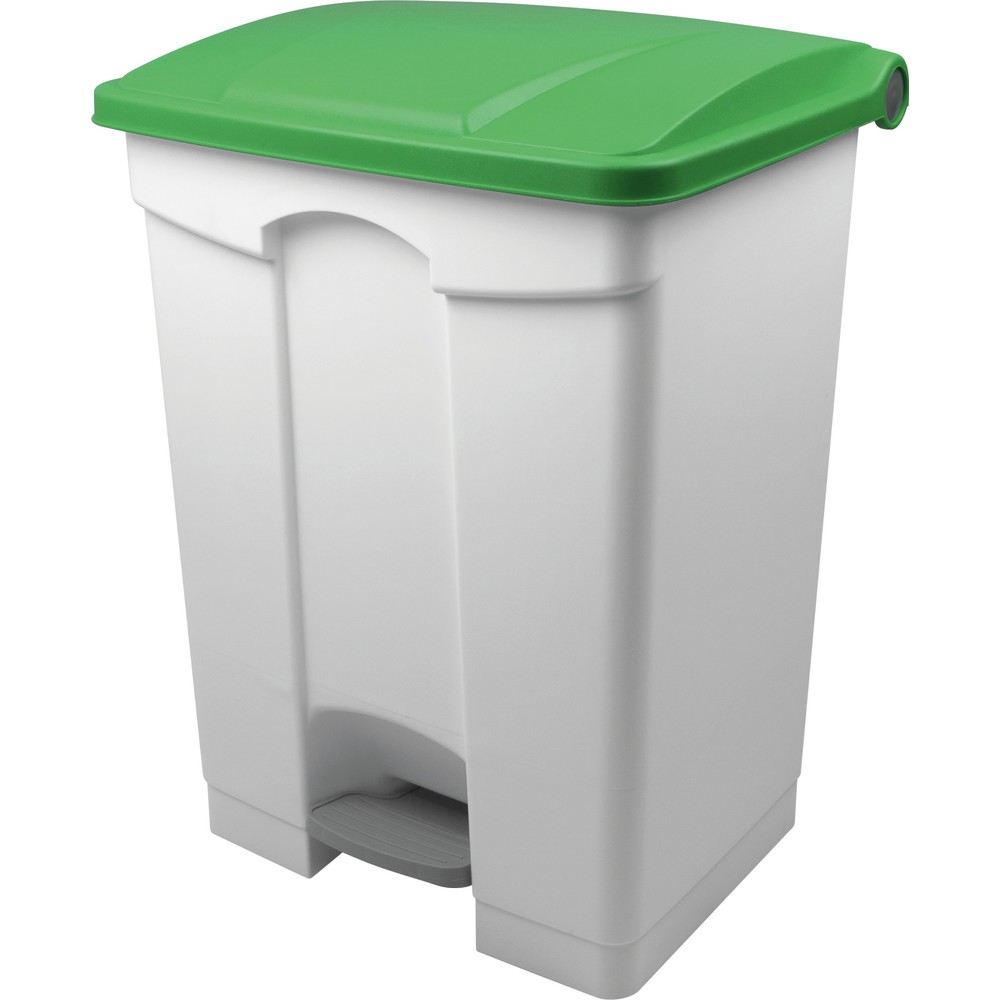 Produktabbildung Nr. 1: helit Tret-Abfallbehälter "the step“, 70 Liter, grün