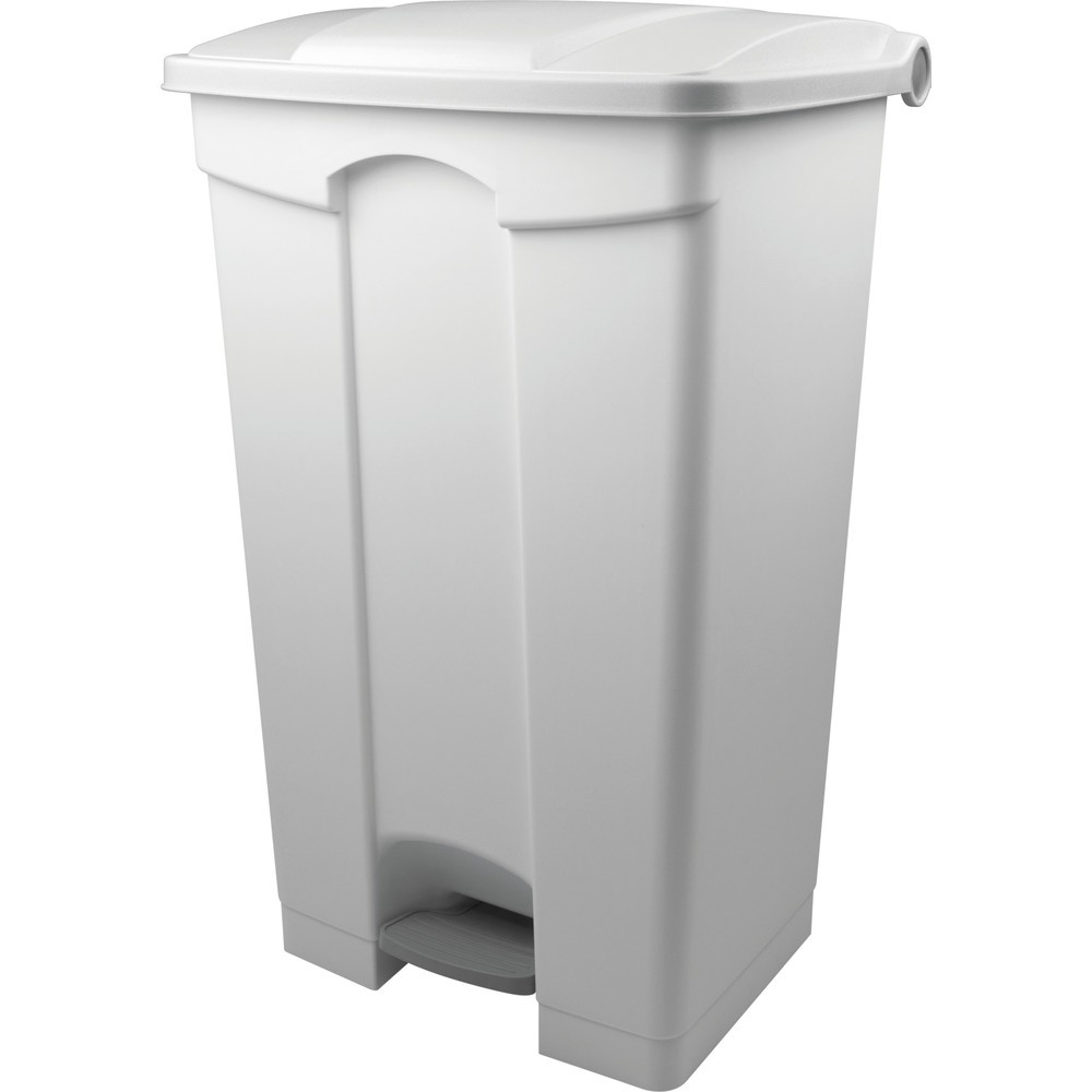 Produktabbildung Nr. 1: helit Tret-Abfallbehälter "the step“, 90 Liter, weiss