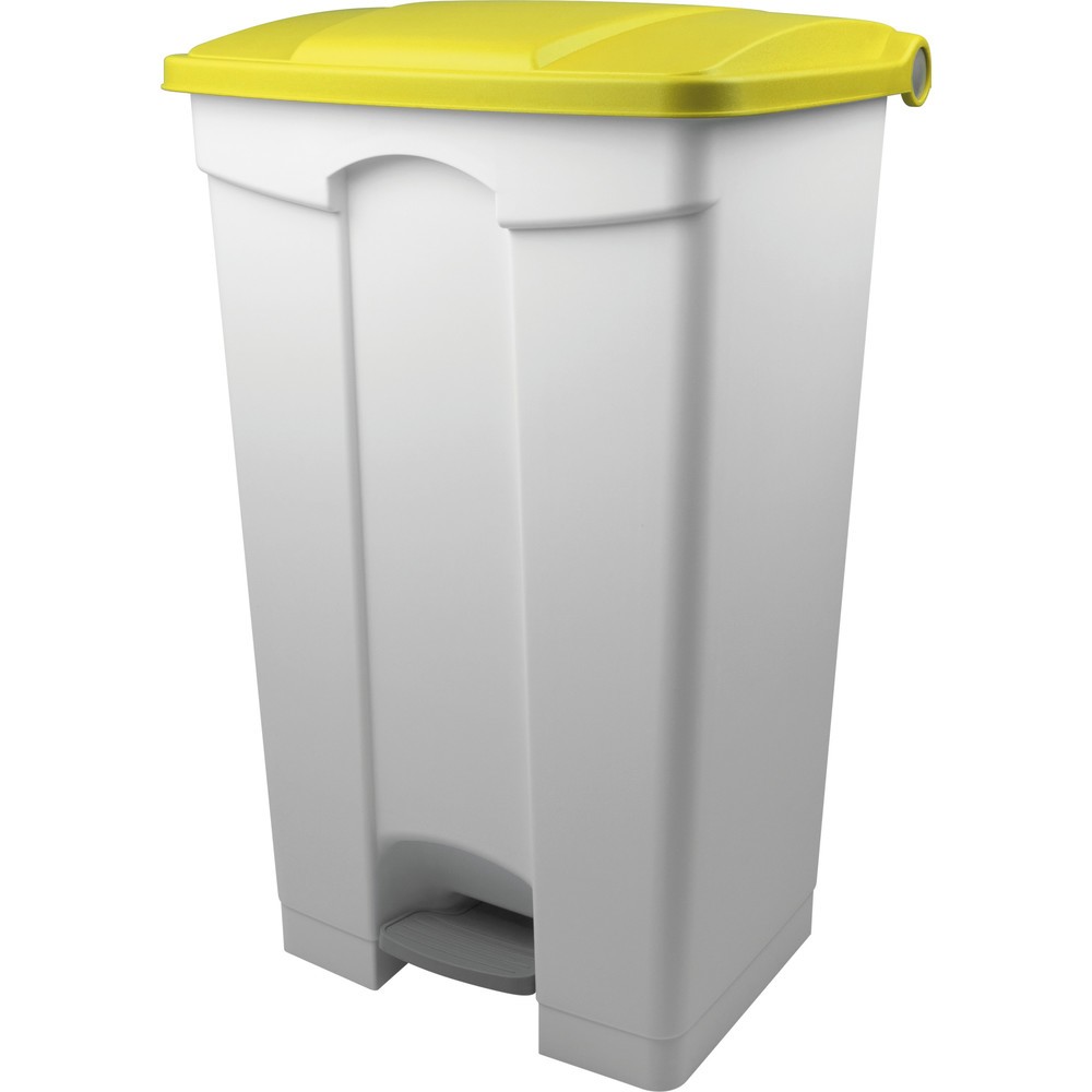 Produktabbildung Nr. 1: helit Tret-Abfallbehälter "the step“, 90 Liter, gelb