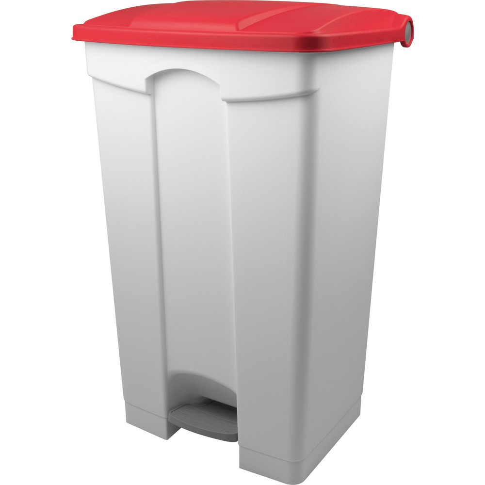 Produktabbildung Nr. 1: helit Tret-Abfallbehälter "the step“, 90 Liter, rot