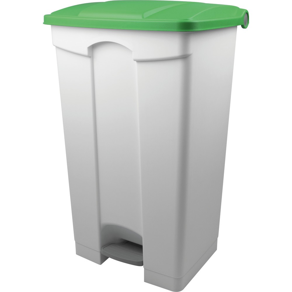 Produktabbildung Nr. 1: helit Tret-Abfallbehälter "the step“, 90 Liter, grün