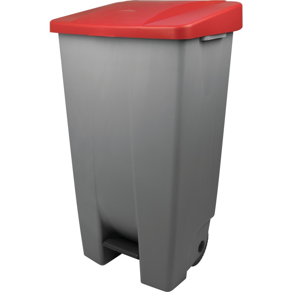Produktabbildung Nr. 1: helit Tret-Abfallbehälter "the step chief“, 120 Liter, rot