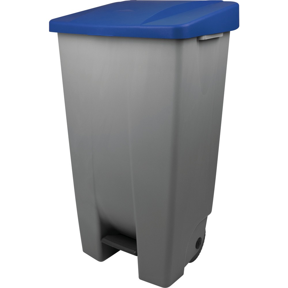 Produktabbildung: helit Tret-Abfallbehälter "the step chief“, 120 Liter, blau