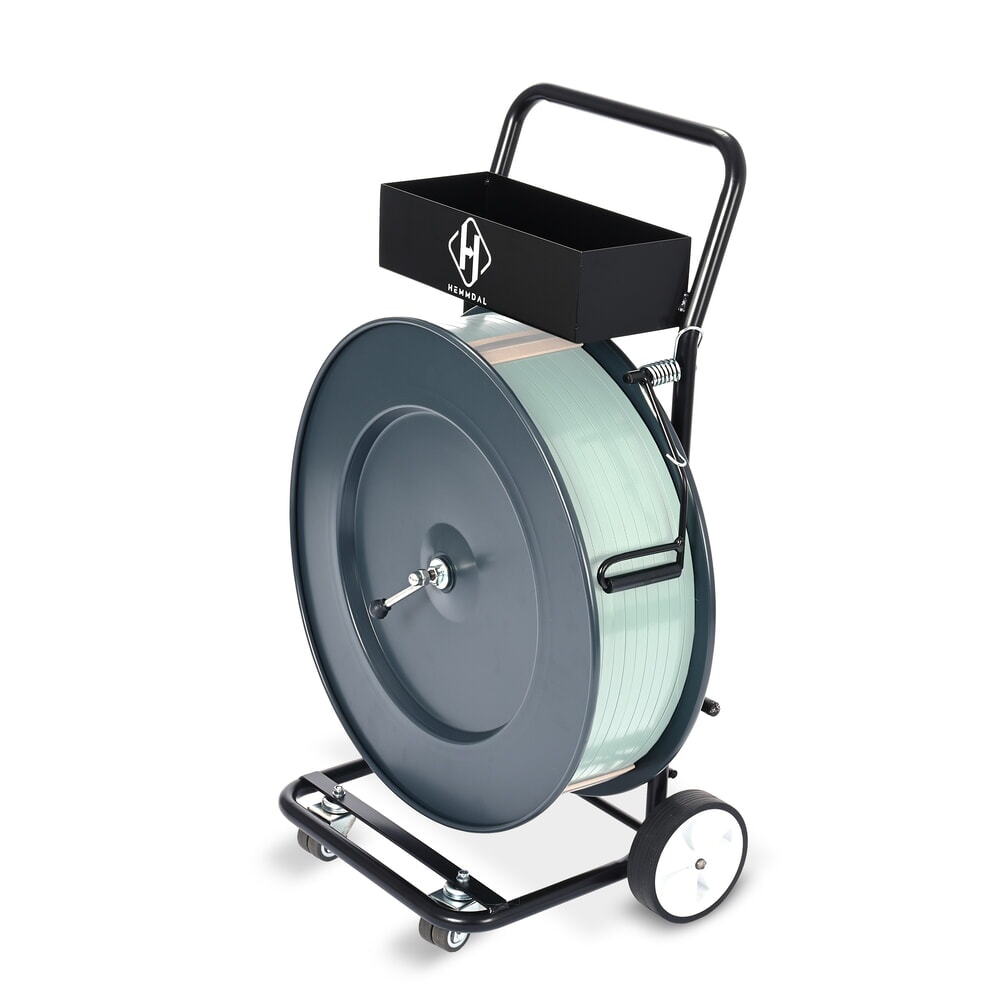 Produktabbildung Nr. 1: HEMMDAL Abrollwagen für PP/PET-Umreifungsband, ergonomisches 4-Rad-System, Kerndurchmesser 406 mm