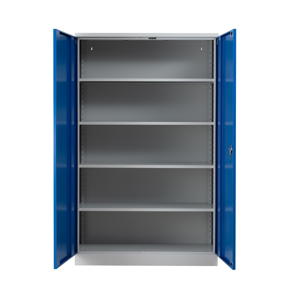 Produktabbildung Nr. 2: HEMMDAL Armoire à portes battantes, H x l x P 1 950 x 1 200 x 420 mm, gris clair/bleu gentiane