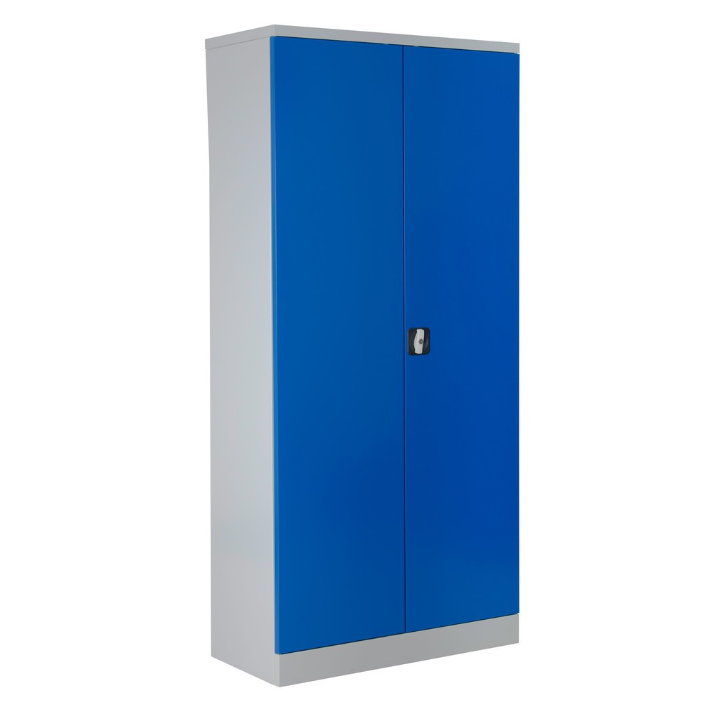 Illustration du produit: HEMMDAL Armoire à portes battantes, H x l x P 1 950 x 925 x 420 mm, gris clair/bleu gentiane