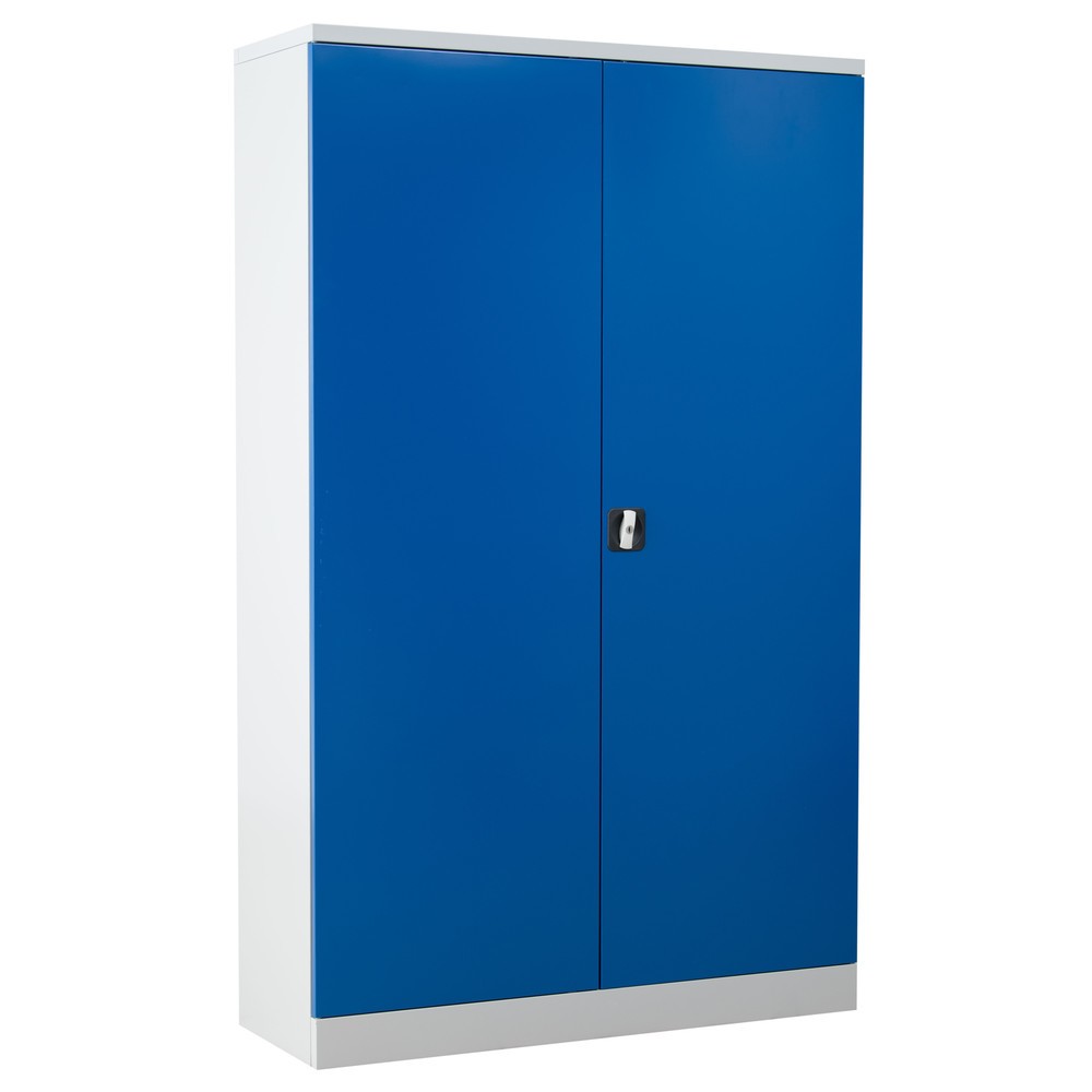 Produktabbildung Nr. 1: HEMMDAL Armoire à portes battantes, H x l x P 1 950 x 1 200 x 420 mm, gris clair/bleu gentiane