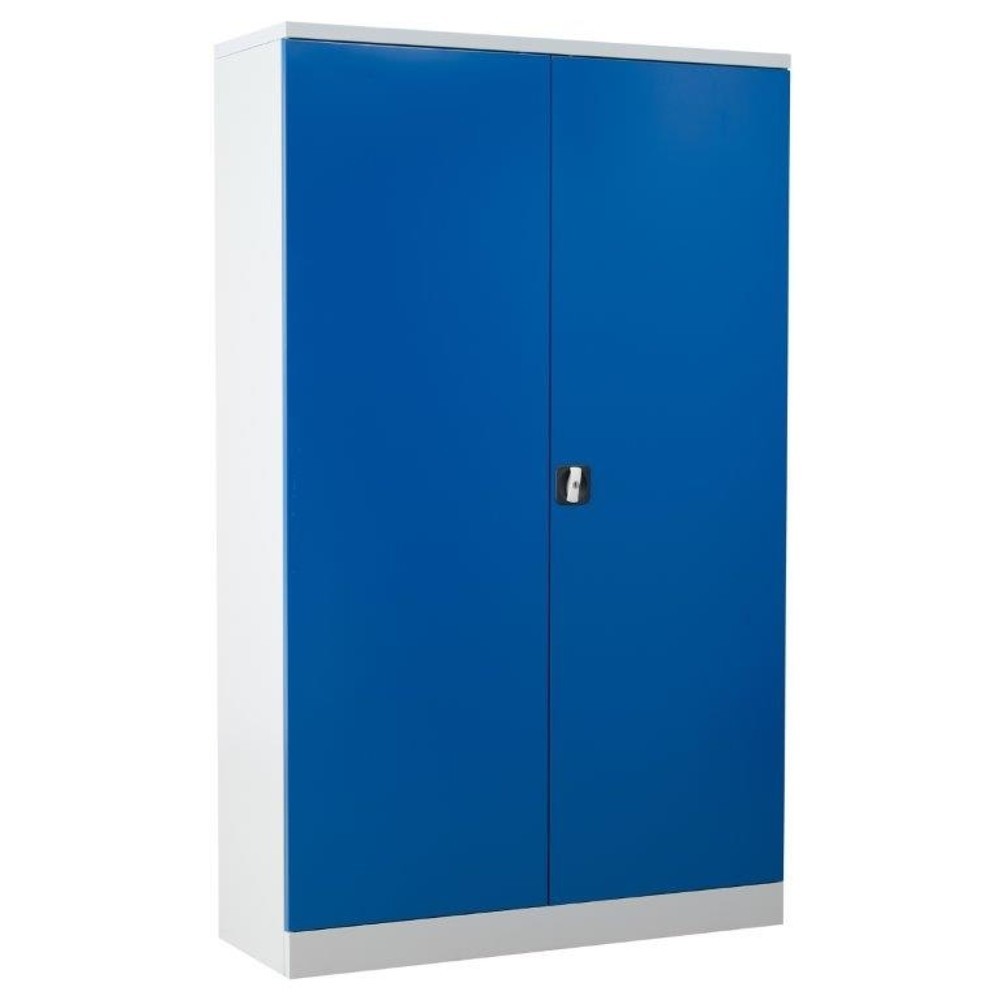 Produktabbildung Nr. 2: HEMMDAL Armoire à portes battantes d’atelier, H x l x P 1 950 x 1 200 x 500 mm, gris clair/bleu gentiane