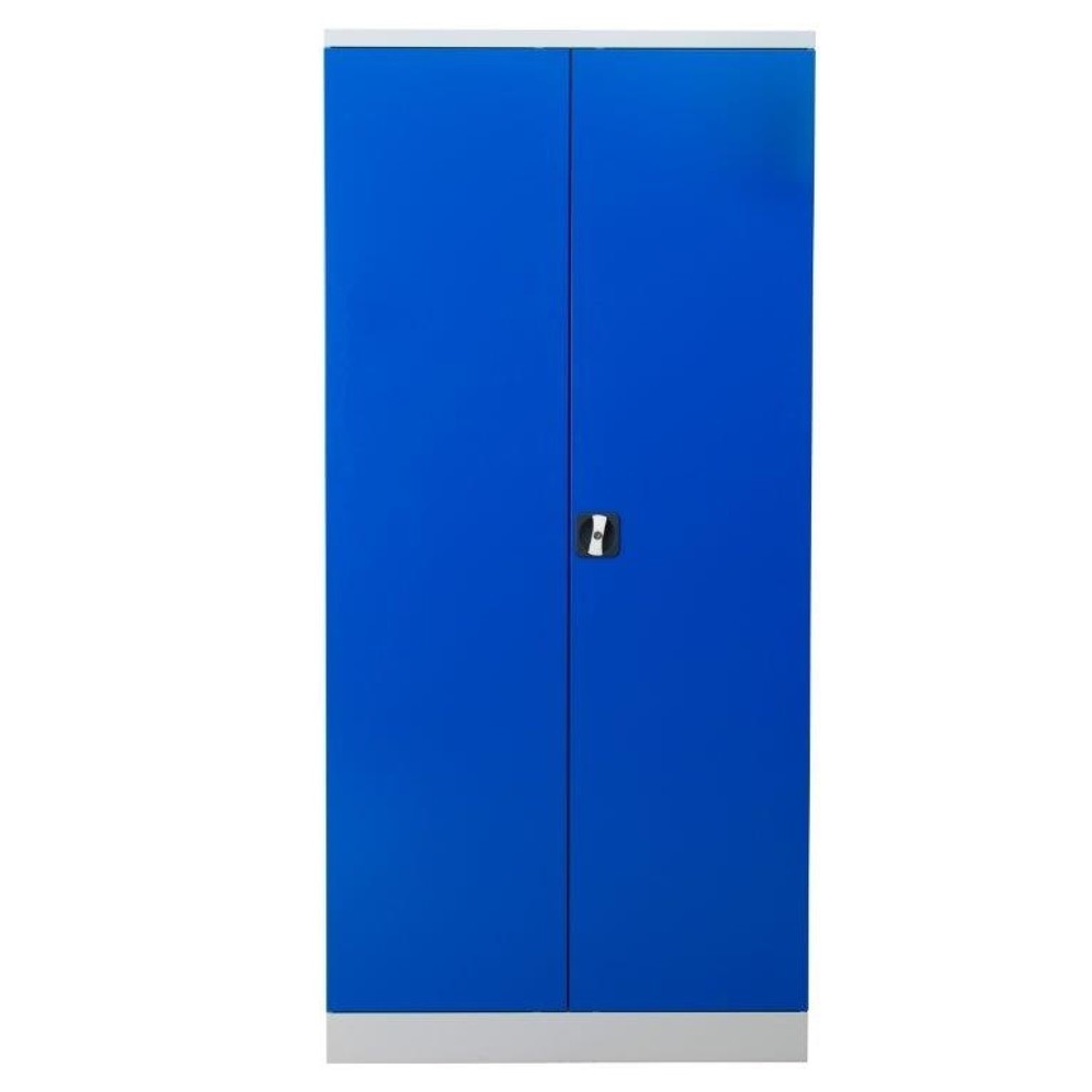 Produktabbildung Nr. 1: HEMMDAL Armoire à portes battantes d’atelier, H x l x P 1 950 x 925 x 500 mm, gris clair/bleu gentiane
