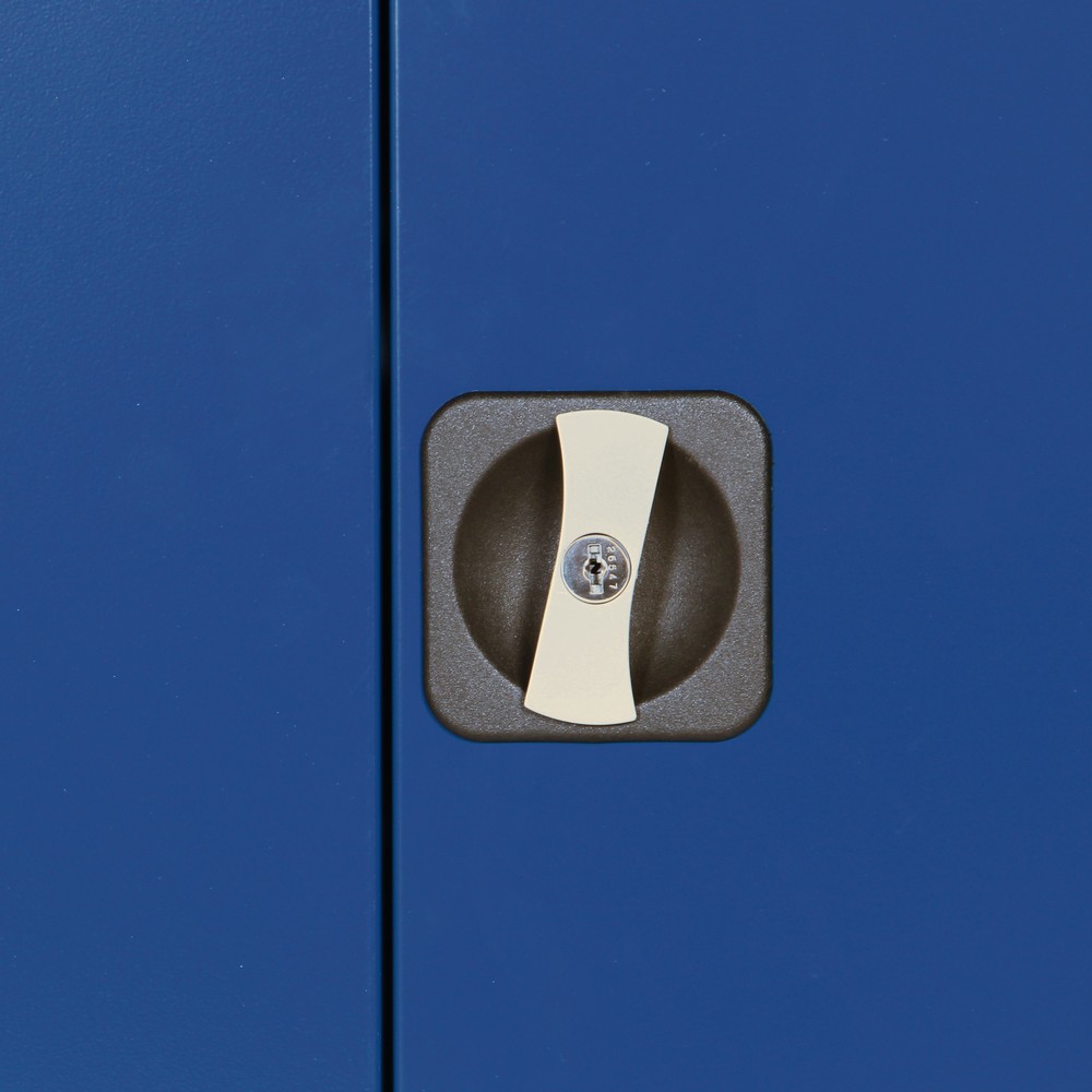 Produktabbildung Nr. 2: HEMMDAL Armoire à portes battantes d’atelier, H x l x P 1 800 x 800 x 380 mm, gris clair/bleu gentiane