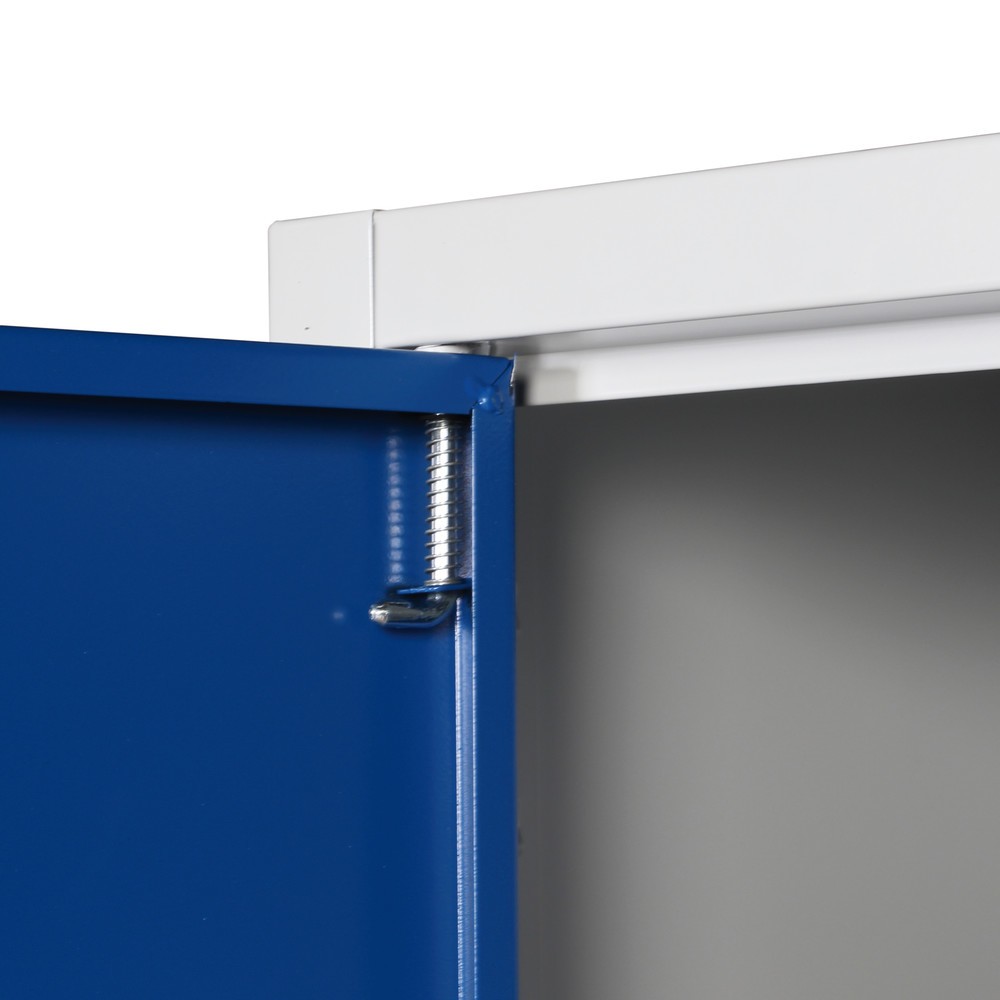 Produktabbildung Nr. 3: HEMMDAL Armoire à portes battantes d’atelier, H x l x P 1 800 x 800 x 380 mm, gris clair/bleu gentiane