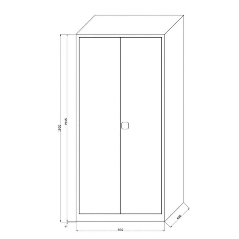 Produktabbildung Nr. 2: HEMMDAL Armoire en acier HS-XBT, 5 HC, HxlxP 1 950 x 1 200 x 500 mm, tablettes revêtues par poudrage, gris clair / bleu gentiane
