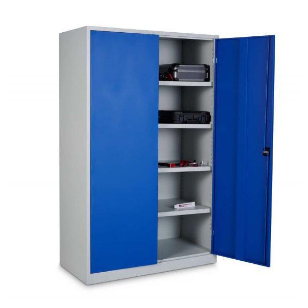 Produktabbildung Nr. 5: HEMMDAL Armoire en acier HS-XBT, 5 HC, HxlxP 1 950 x 1 200 x 500 mm, tablettes revêtues par poudrage, gris clair / bleu gentiane