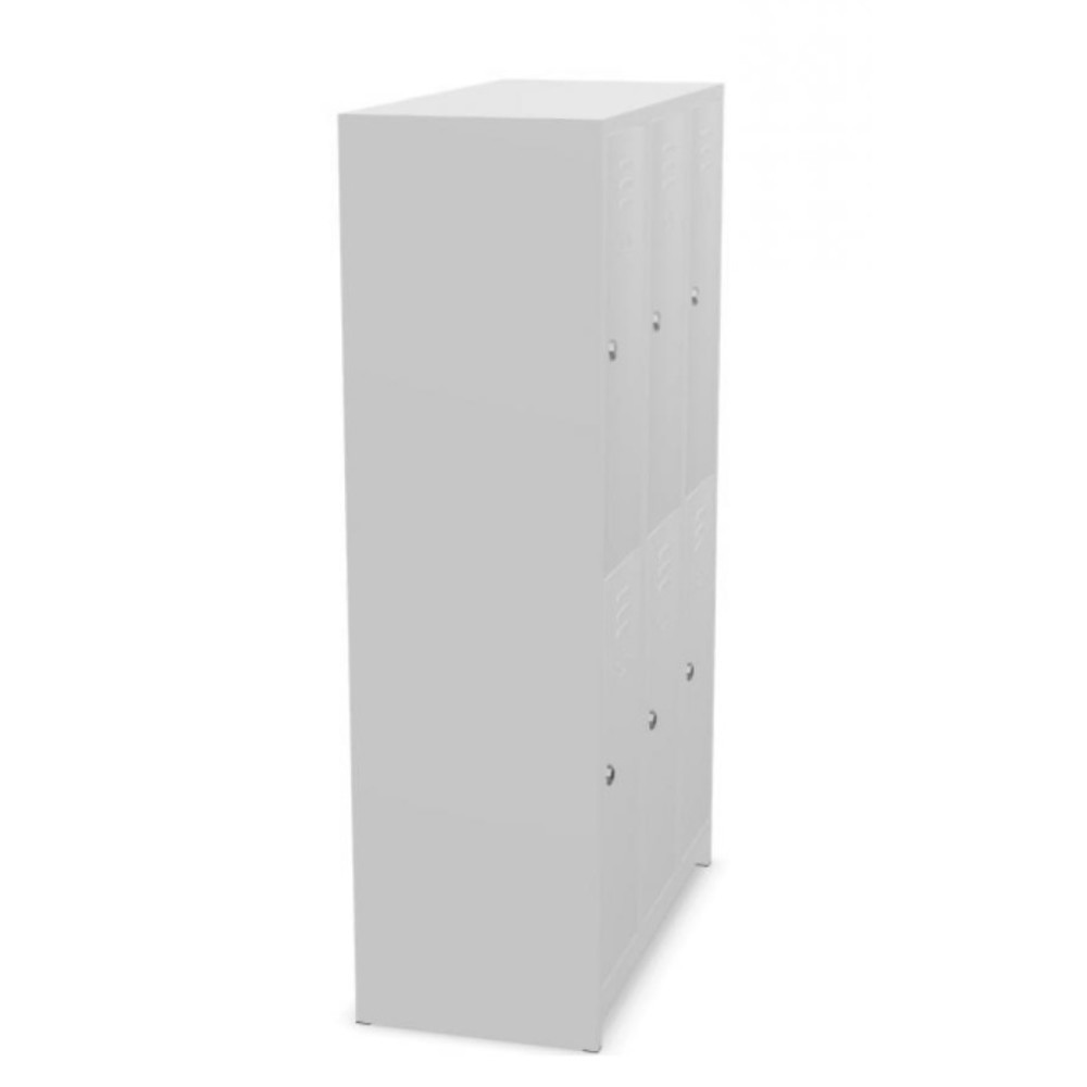 Produktabbildung Nr. 4: HEMMDAL Armoire-penderie avec socle HG-S-1, fermeture à pêne tournant, 2 étages, 6 casiers, gris clair