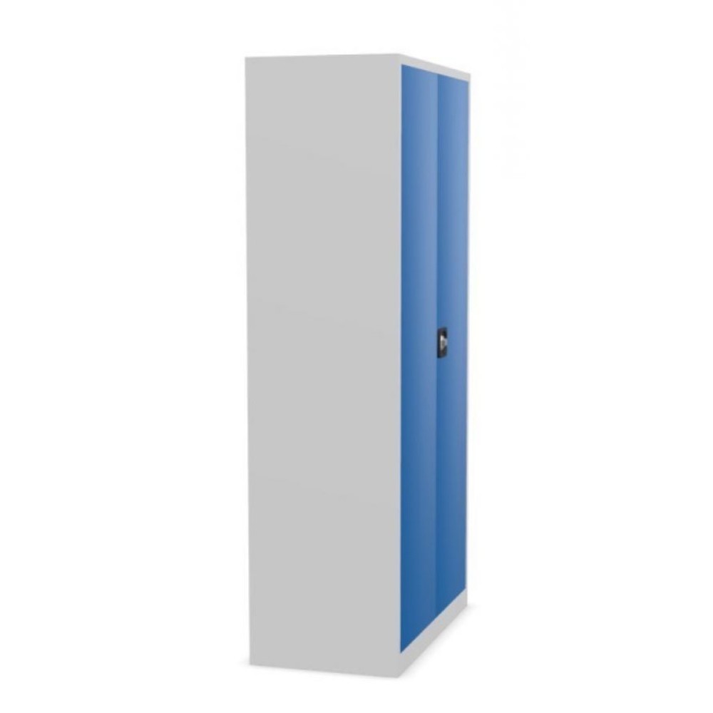 N° de l'image du produit 5 : HEMMDAL Armoire universelle HUS-1, serrure à cylindre à pêne tournant, 4,5 HC, HxlxP 1 800 x 800 x 380 mm, tablettes galvanisées, gris clair / bleu gentiane