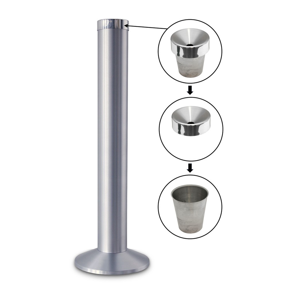Produktabbildung Nr. 2: HEMMDAL Aschenbecher-Säule aus Aluminium, mattiert