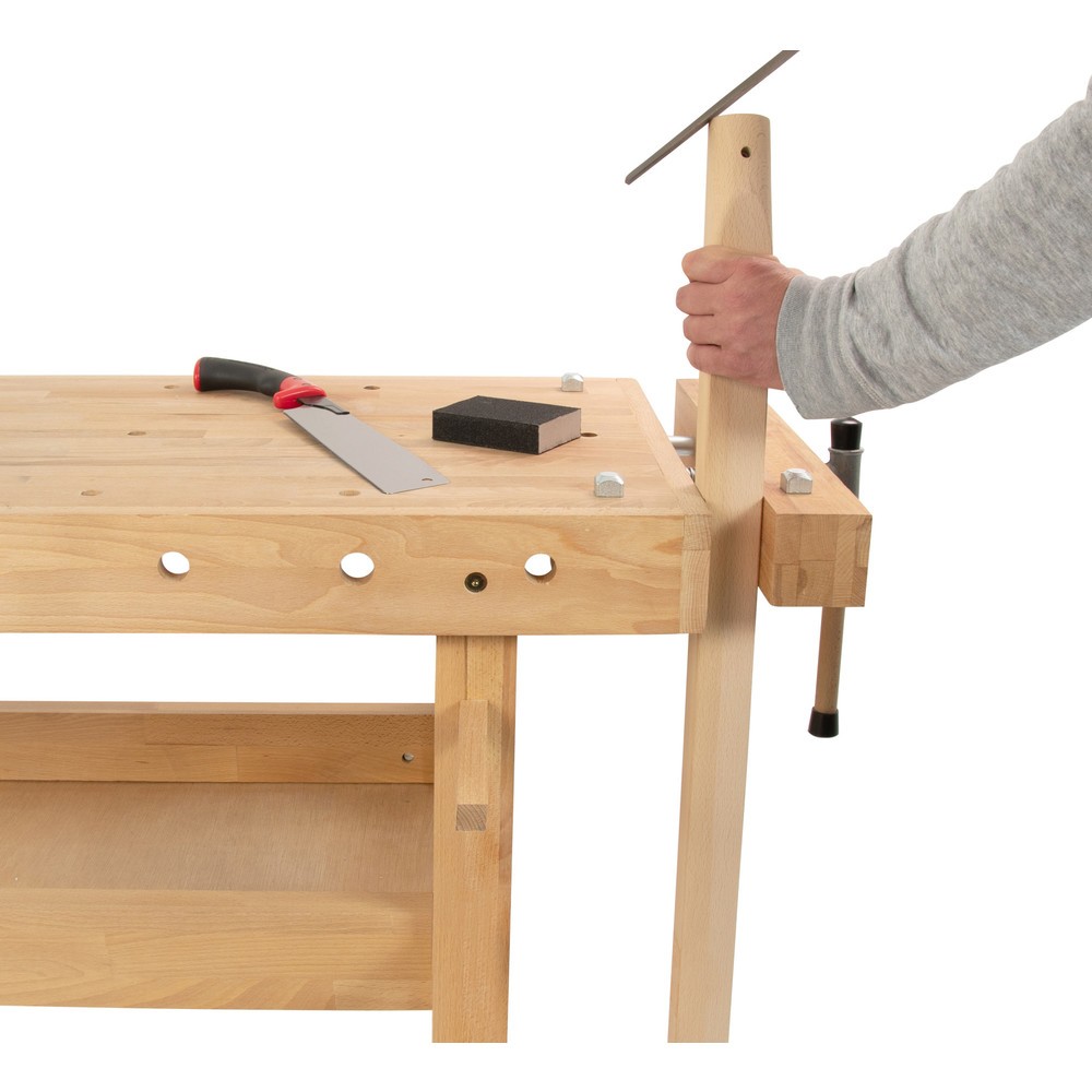 Produktabbildung Nr. 3: HEMMDAL Banc de rabotage, pieds traîneau, étau inclus
