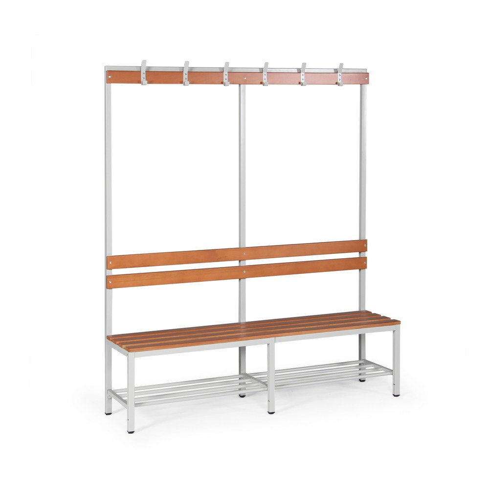 Produktabbildung Nr. 1: HEMMDAL Banc de vestiaire, 1 côté, longueur 1 600 mm, 6 crochets