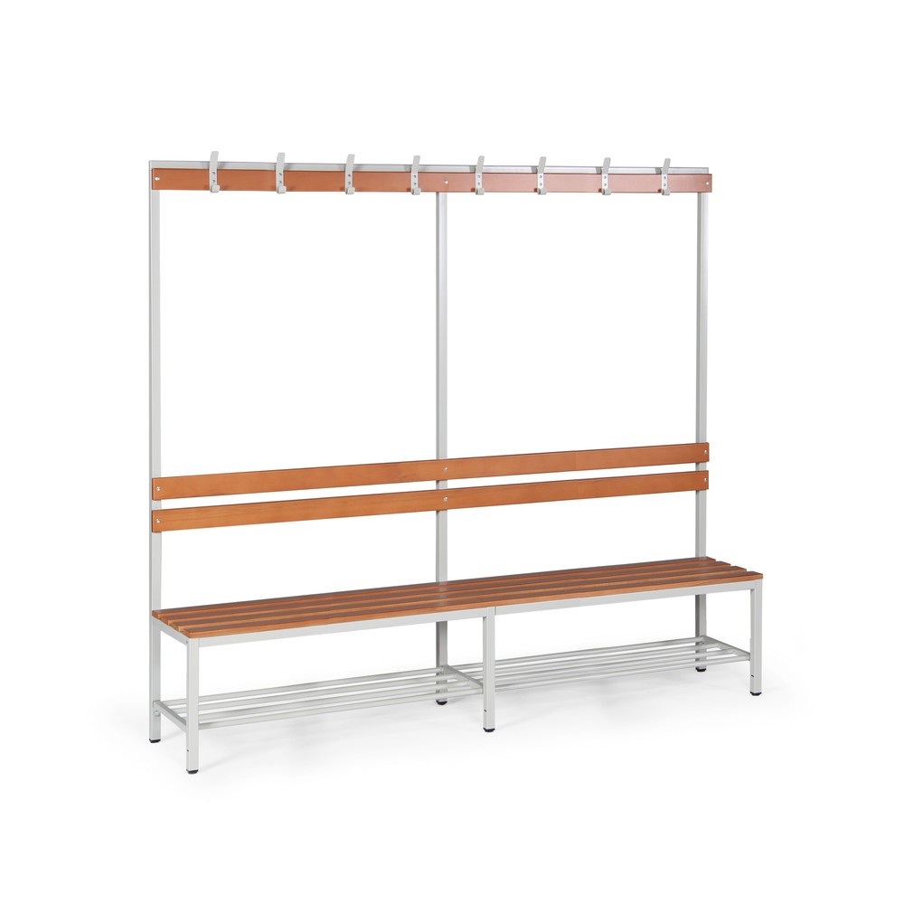 Produktabbildung Nr. 1: HEMMDAL Banc de vestiaire, 1 côté, longueur 2 000 mm, 8 crochets