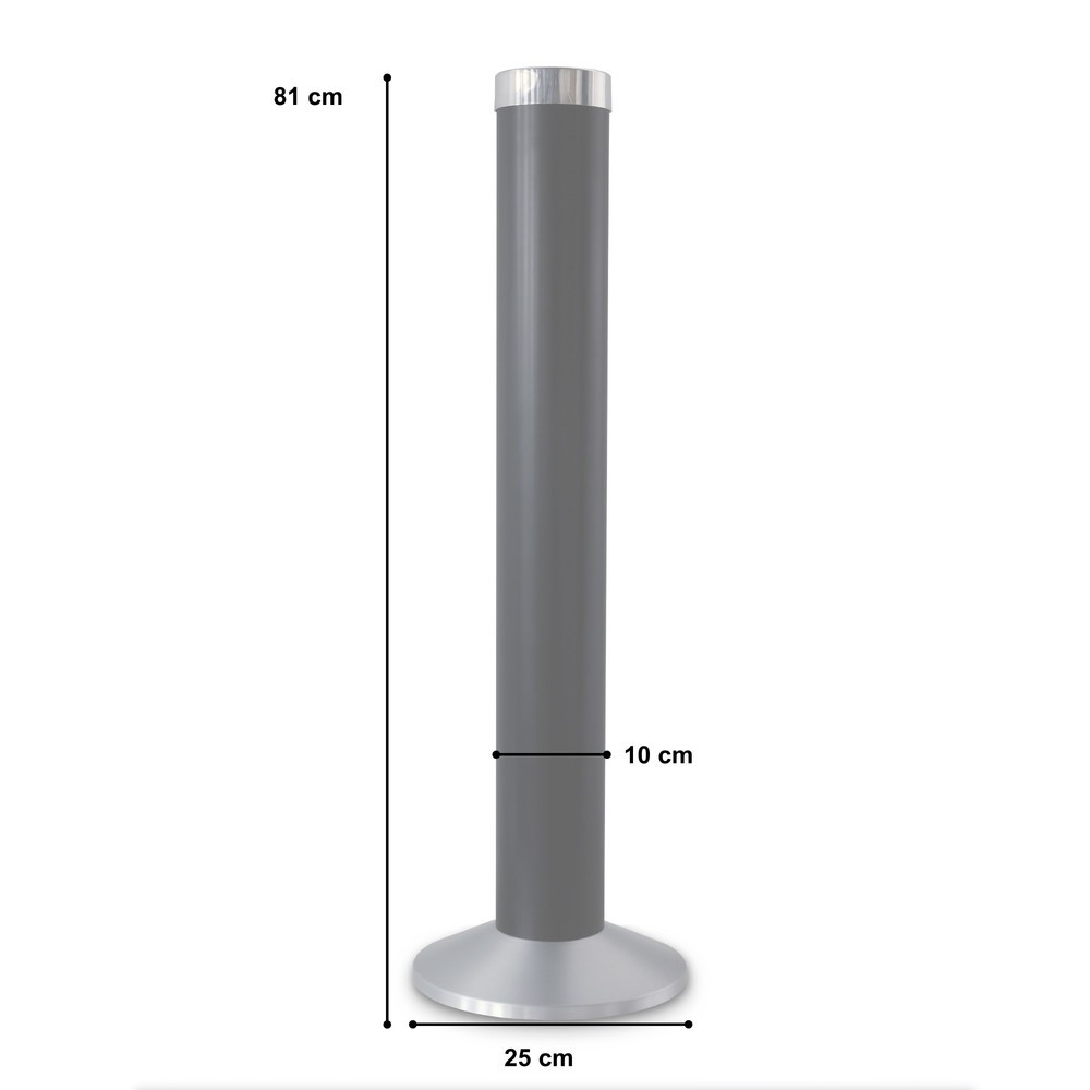 N° de l'image du produit 3 : Cendrier sur colonne HEMMDAL en aluminium, noir