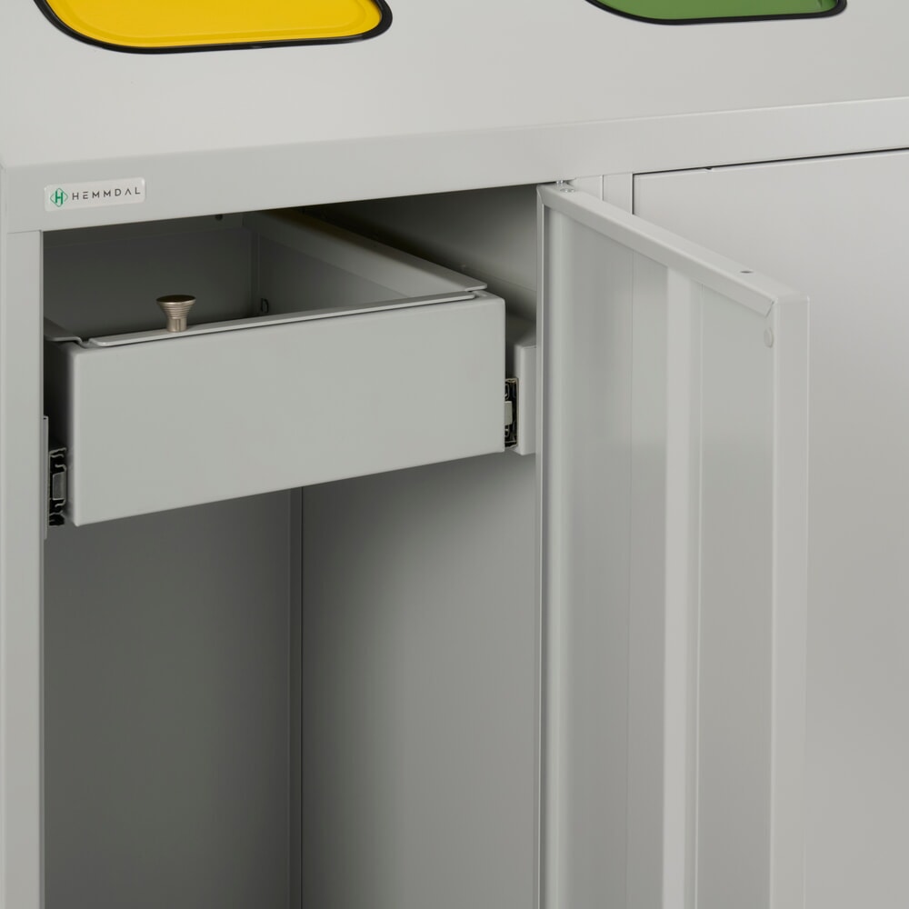 Produktabbildung Nr. 5: HEMMDAL Collecteur de déchets de recyclage Duo, avec 2 supports de sac, 120 litres chacun