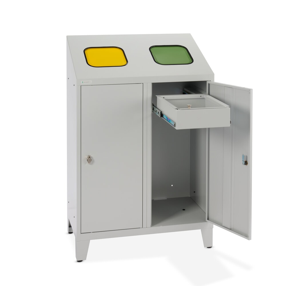 Produktabbildung Nr. 9: HEMMDAL Collecteur de déchets de recyclage Duo, avec 2 supports de sac, 120 litres chacun